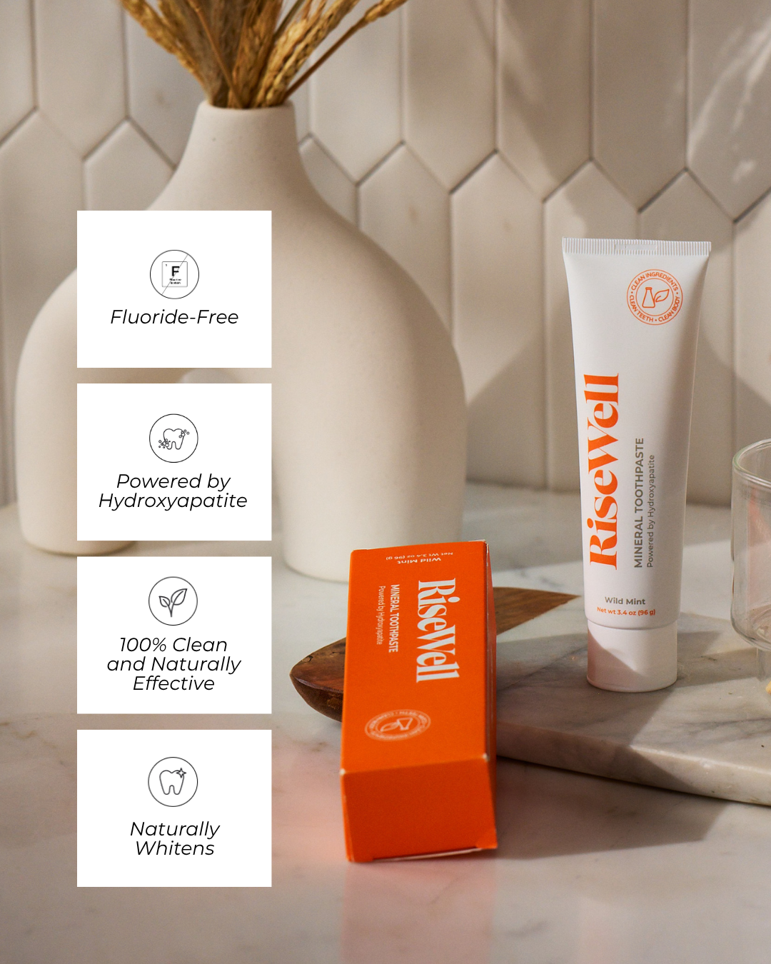 RiseWell Mineral Toothpaste, Wild Mint 96g — foto 2
