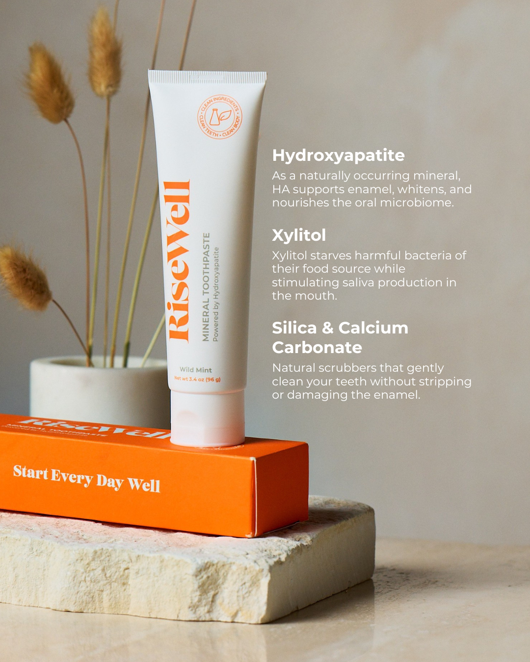 RiseWell Mineral Toothpaste, Wild Mint 96g — foto 4