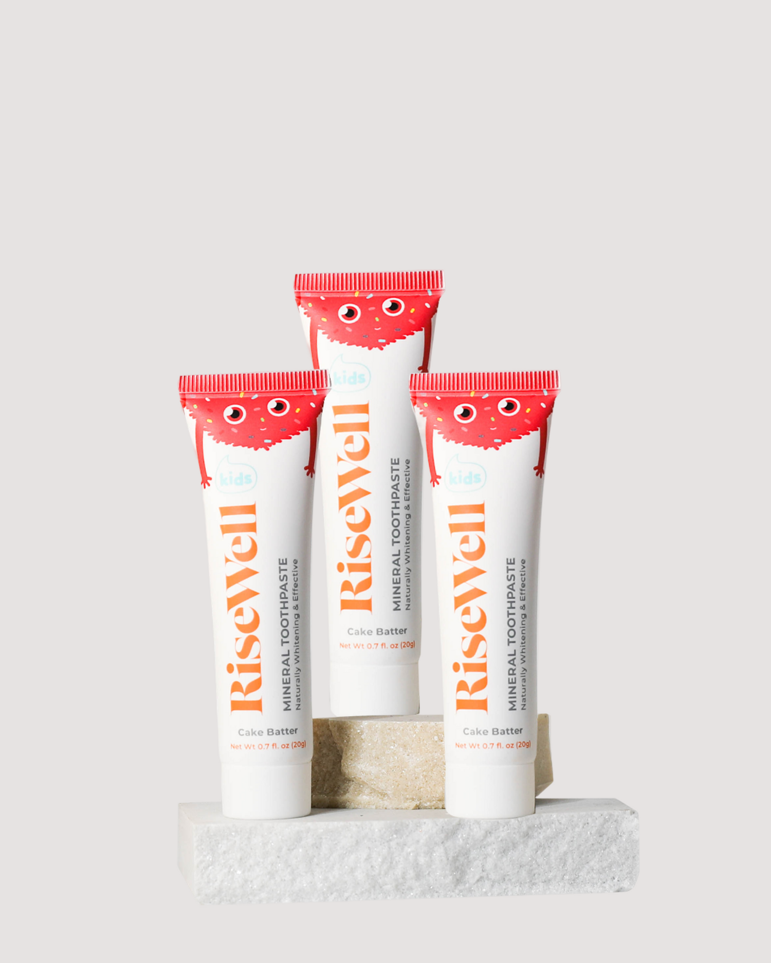 RiseWell Mineral Toothpaste Kids, Cake Batter, Travel Size 1pc