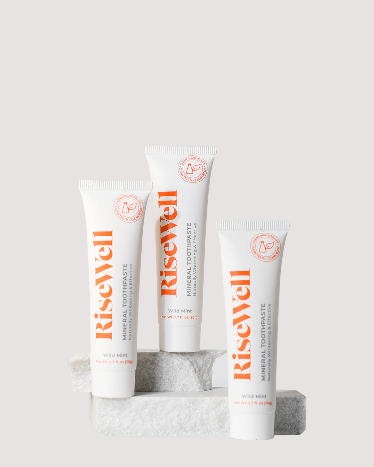RiseWell Mineral Toothpaste, Wild Mint, Travel Size 20g