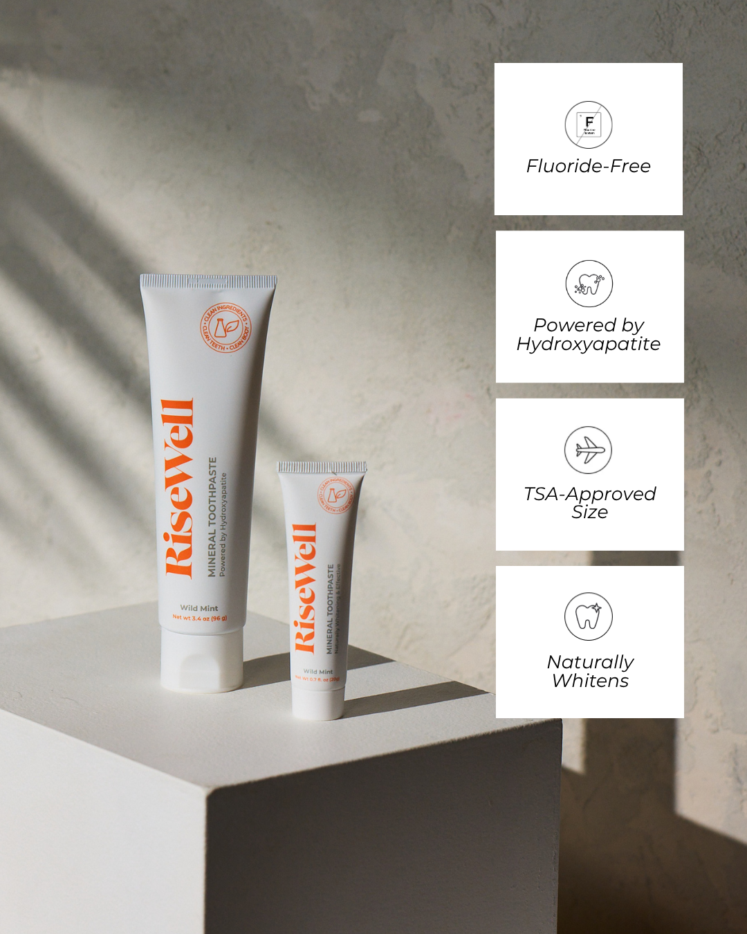 RiseWell Mineral Toothpaste, Wild Mint, Travel Size 20g — foto 2