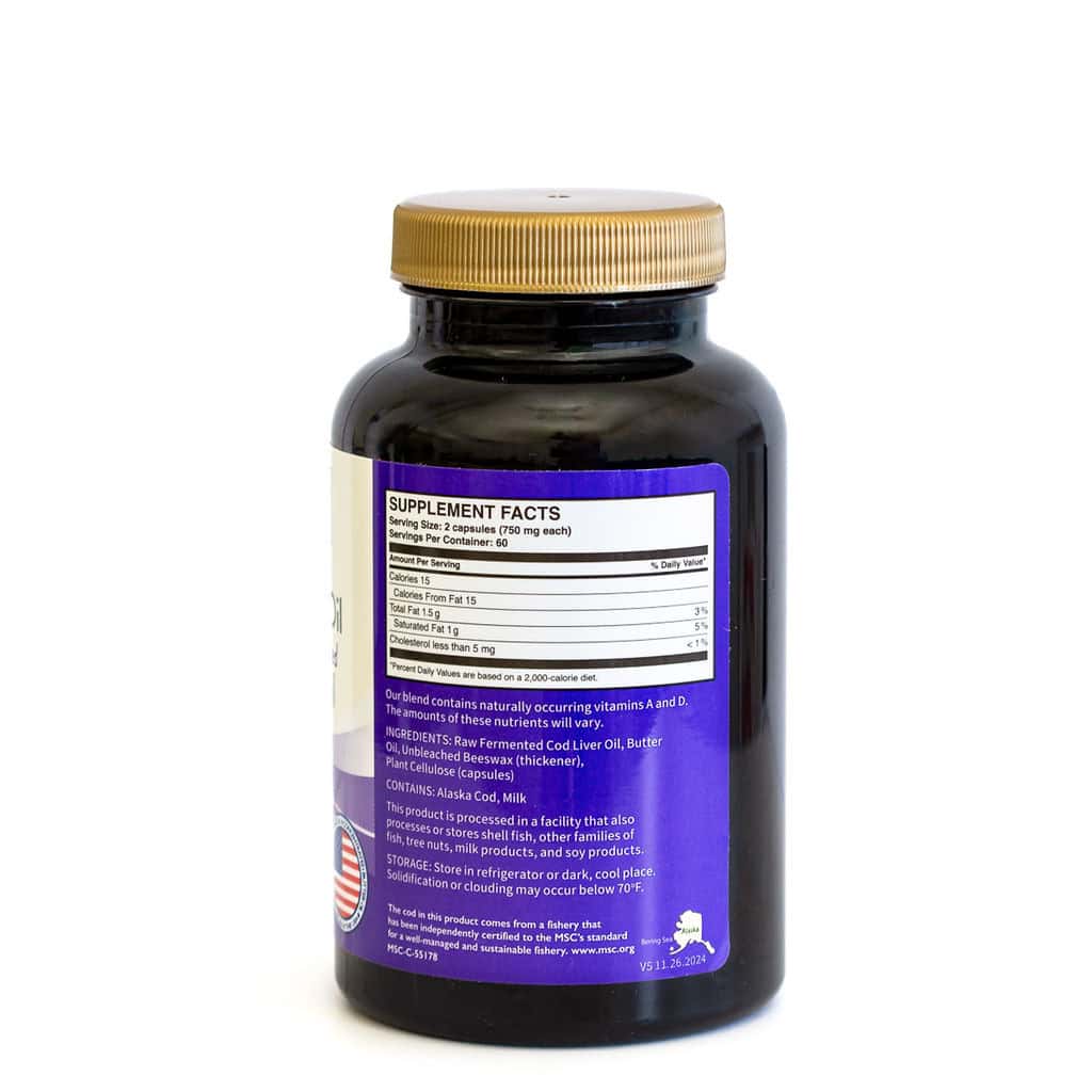 Green Pasture, Fermented Cod Liver Oil & Concentrated Butter Oil Blend, 120 Capsule — foto 3