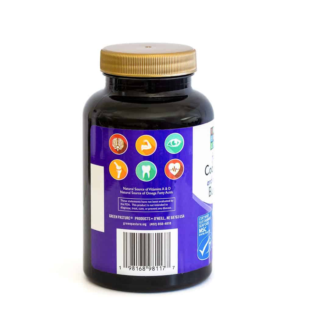 Green Pasture, Fermented Cod Liver Oil & Concentrated Butter Oil Blend, 120 Capsule — foto 4