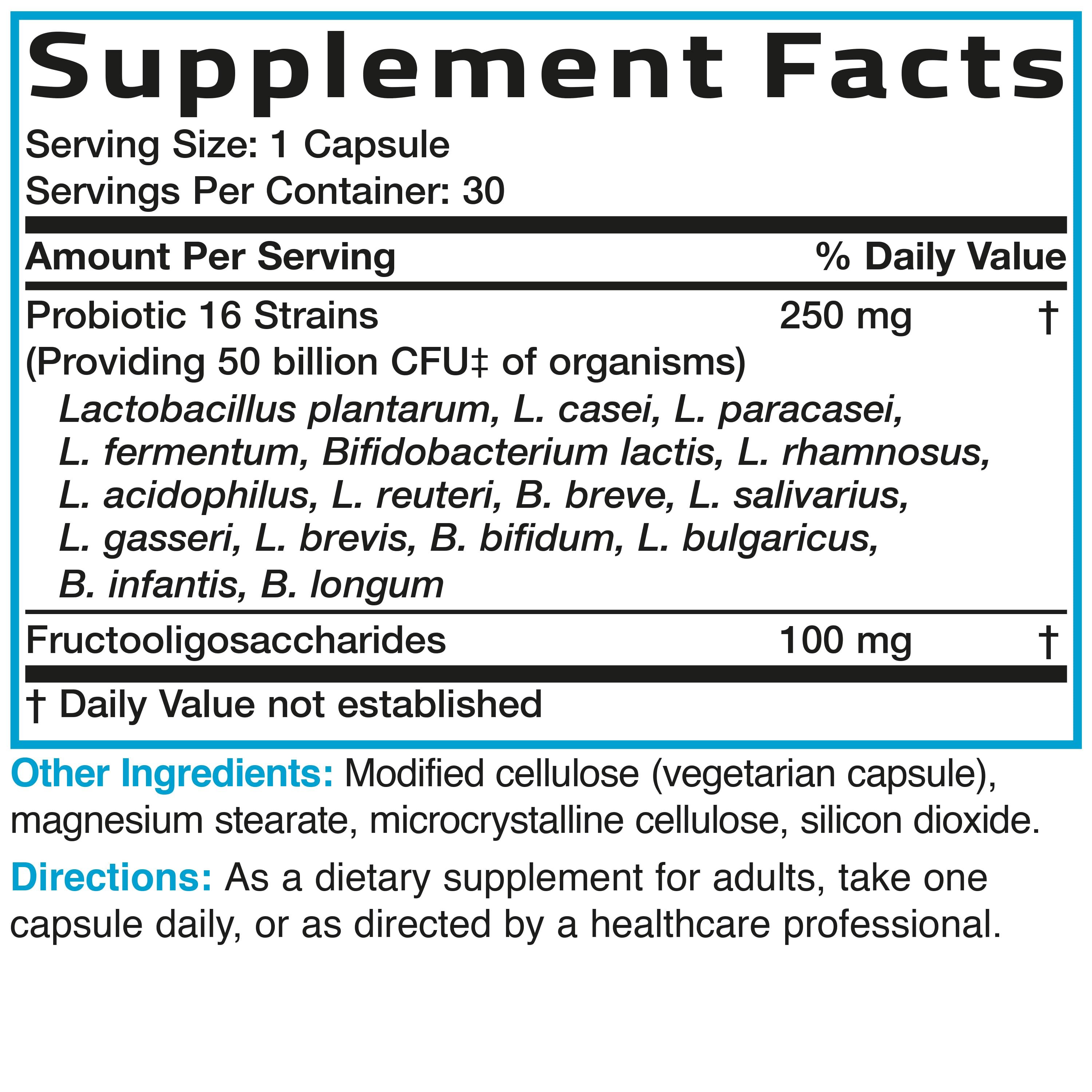 Bronson, Once Daily Probiotic, 50 Billion CFU, 30 Caps — foto 4
